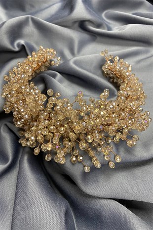 Rose Pollux Crystal Stone Henna and Bridal Crown