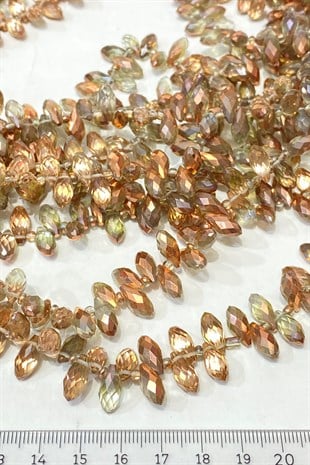 Rose Rengi Damla Kristal Boncuk