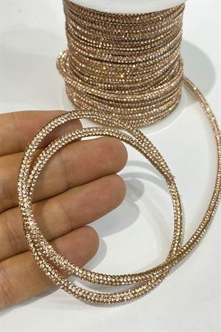 شريط أنابيب حجري كامل اللون باللون الوردي