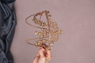 Rose Color Hürrem Bridal Henna Crown