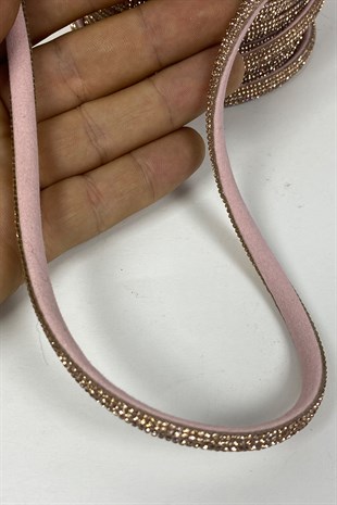 شريط زين بلون وردي لامع كثيف