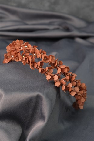 Rose Color Water Enamel Beaded Bridal Henna Crown