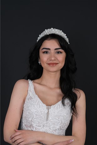 Saç Bandı Gelin Tacı Saç Aksesuarı