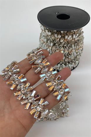 شمعدان حدودي بشريط حجري من بيوغلو مع شرابات مهدب