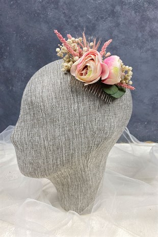 Şakayık Çiçekli Tasarım Saç Tokası Aksesuar