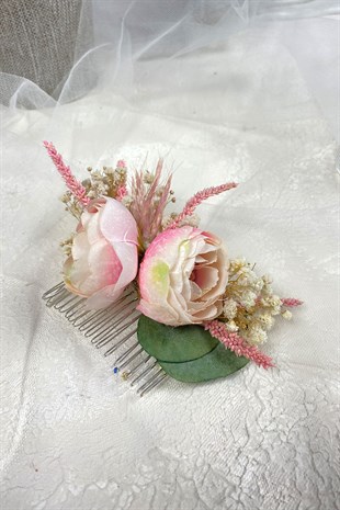 Şakayık Çiçekli Tasarım Saç Tokası Aksesuar