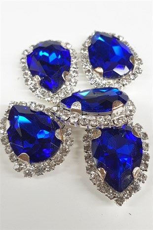 Saks Mavi Damla Kasalı Dikme Taş