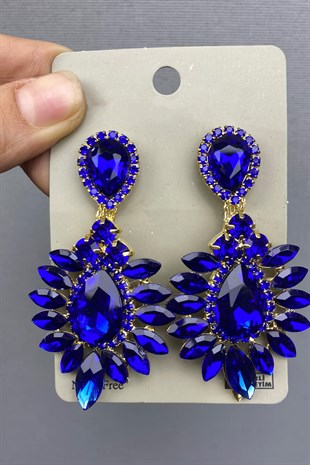 Sax Blue Bridal Henna Tiara and Earring
