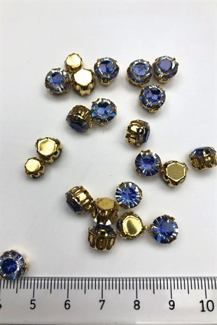 Sax Blue Cased Plastic Strut Stone 25 pcs