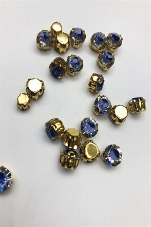 Sax Blue Cased Plastic Strut Stone 25 pcs