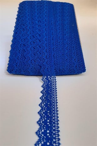 Saks Mavi Kopanaki Koton Dantel 2,5cm