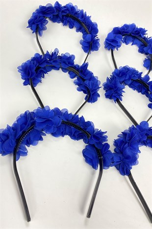 Sax Blue Laser Flower Bridesmaid Tiara and Gift Child Tiara 6 pcs
