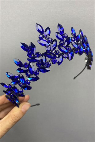 Sax Blue Subra Bridal Henna Tiara and Earring