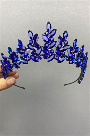 Sax Blue Subra Bridal Henna Tiara and Earring