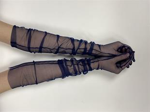 Sax Blue Long Elegant Bridal Gloves Tulle Gloves Wedding/Wedding/Party Gloves