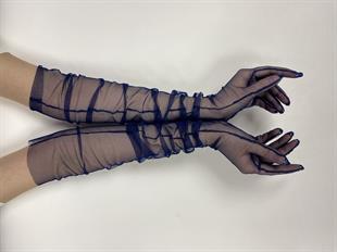 Sax Blue Long Elegant Bridal Gloves Tulle Gloves Wedding/Wedding/Party Gloves