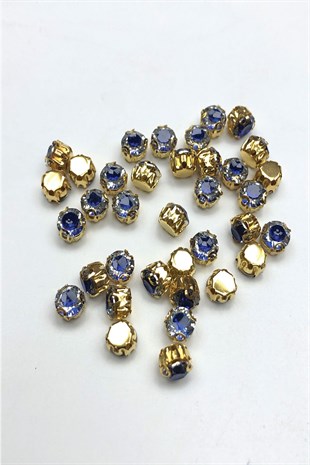 Sax Blue Cased Plastic Strut Stone 25 pcs