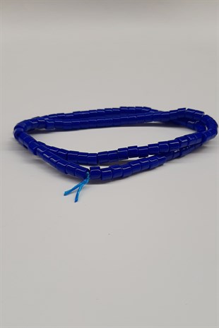 Saks Mavisi Silindir Parlak Boncuk