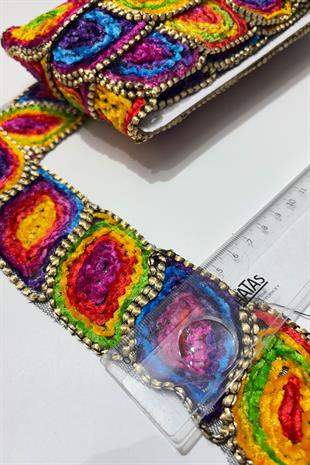 Şal Desenli Antik Şerit Güpür