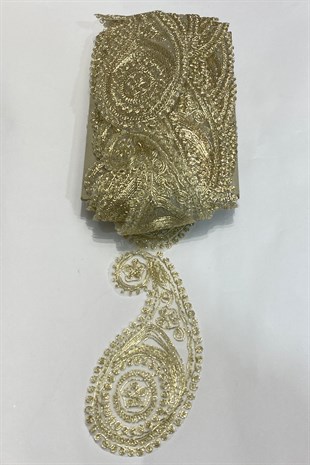 Şal Desenli Fransız Güpür Şerit