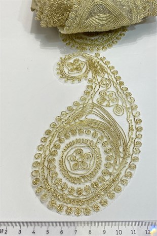 Şal Desenli Fransız Güpür Şerit