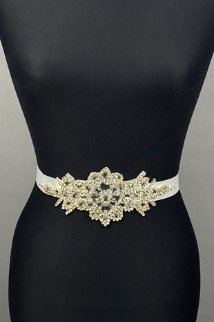 حزام فستان سهرة مزين بحجر شال