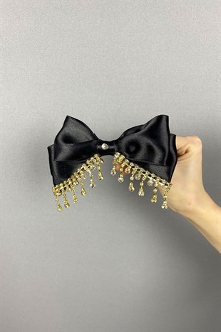 Sallantılı Taşlı Fiyonk Toka Saç Aksesuarı