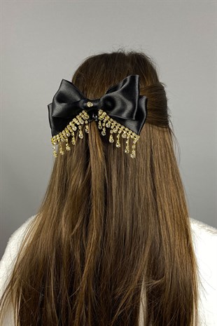 Sallantılı Taşlı Fiyonk Toka Saç Aksesuarı