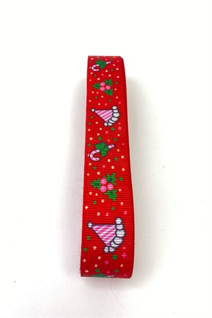 Hat Print Christmas Ribbon