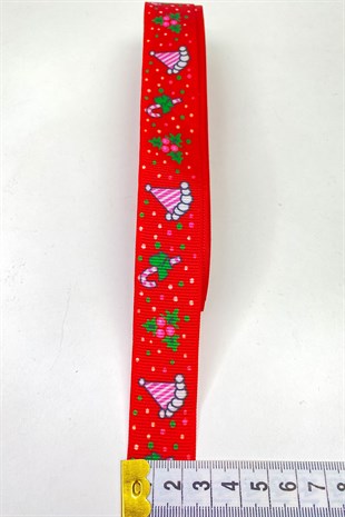 Hat Print Christmas Ribbon
