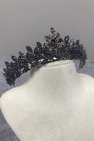 Sara Dense Stone Leaf Pattern Bridal Henna Crown