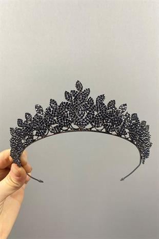 Sara Dense Stone Leaf Pattern Bridal Henna Crown