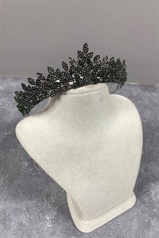 Sara Dense Stone Leaf Pattern Bridal Henna Crown