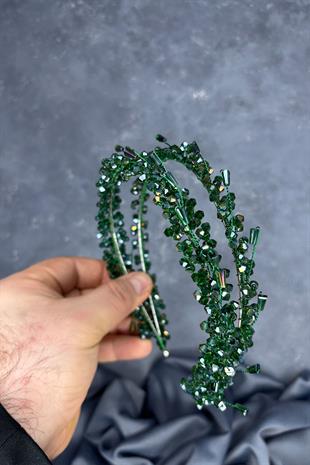 Saree Model Double Row Bridal Henna Crown Hair Accessory