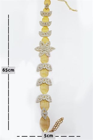 حزام الحجر نمط زهرة صفراء