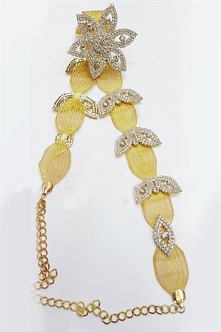 حزام الحجر نمط زهرة صفراء