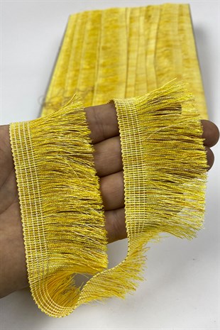 Yellow Straight Fringe Rope Tassel Ribbon