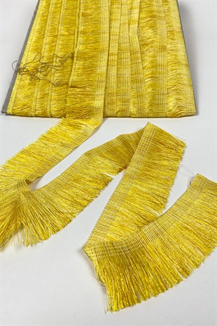 Yellow Straight Fringe Rope Tassel Ribbon