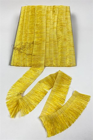 Yellow Straight Fringe Rope Tassel Ribbon
