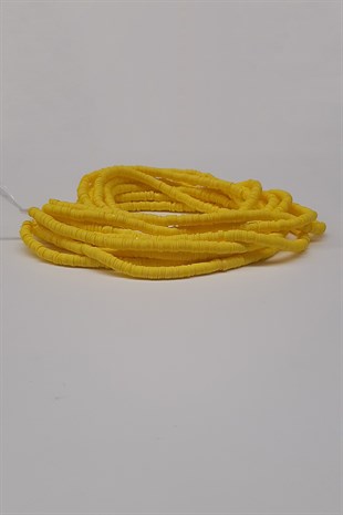 Yellow Fimo Dough Beads 6Mm