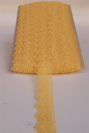 Sarı Kopanaki Koton Dantel 2,5cm