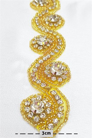 حجر الكريستال الأصفر على الشريط