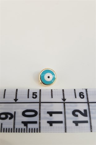 Yellow Blue Evil Eye Bead Pendant