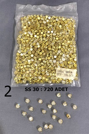 Sarı Metal Kasalı Dikme Beyoğlu Taşı (1 paket )