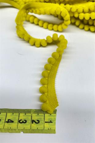 Sarı Sık Küçük İnce Ponpon Şerit 