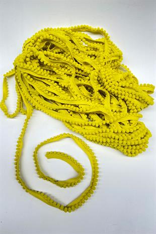 Sarı Sık Küçük İnce Ponpon Şerit 