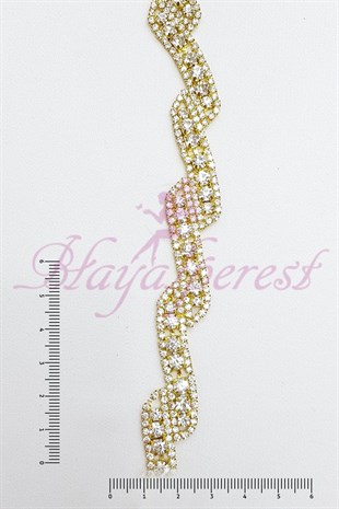 الشريط الأصفر الكريستال حجر الحدود