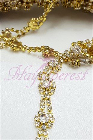 الحدود الشريط كريستال الحجر الأصفر