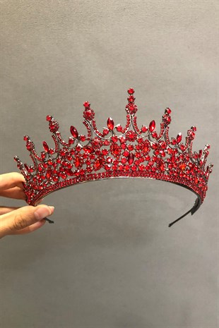 نموذج السارين الأحمر حناء العرسان تيارا والقرط