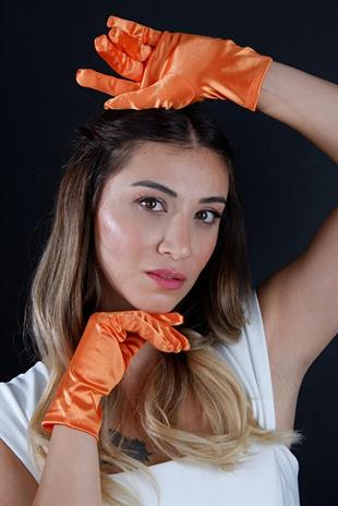 Satin Short 21 cm Evening Dress Gloves Wedding Party Prom Costume Accessory